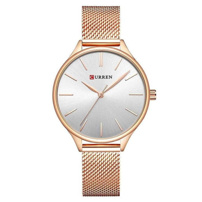 Women Brand Fashion Dress Ladies Bracelet Watch Rose Gold Clock