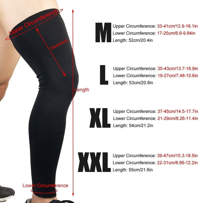 1Pair Anti-UV Elastic Sports Compression Leg Cover for Men Women