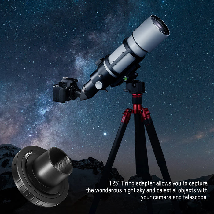 Universal T Ring & 1.25 Telescope Adapter For Nikon F Mount Cameras M42 Threads Lens Adapter Ring