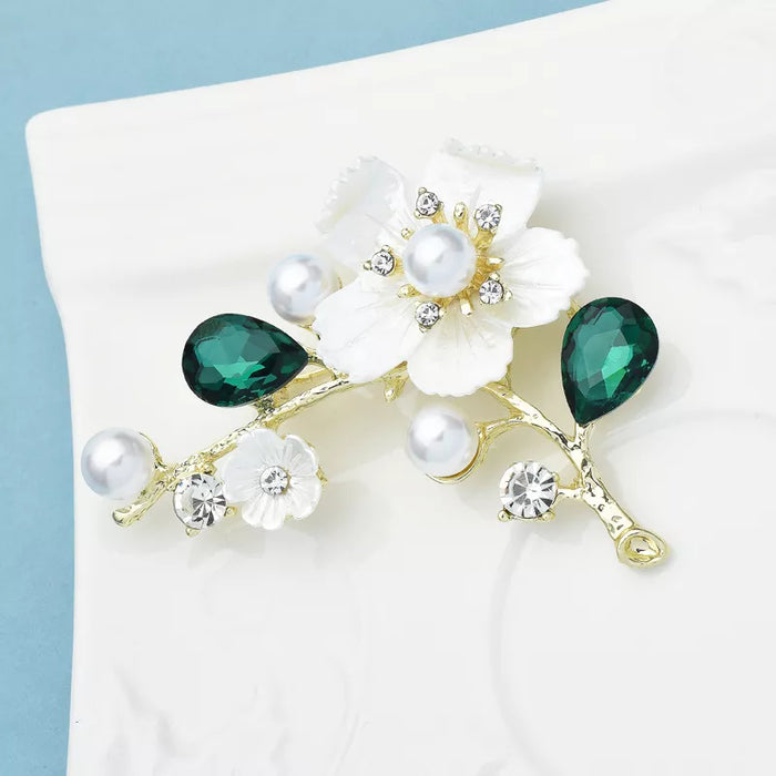 Shell Plum Blossom Brooch