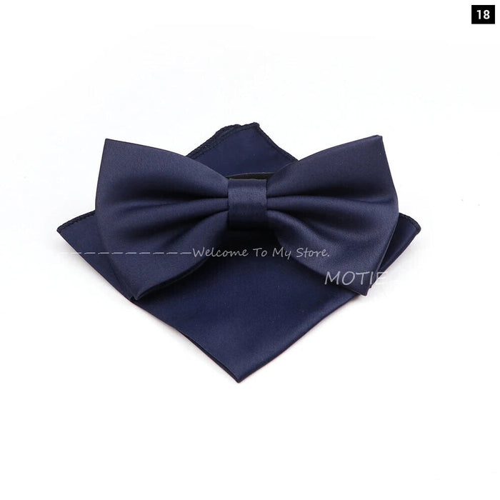 Purple Bowtie Set For Business And Weddings