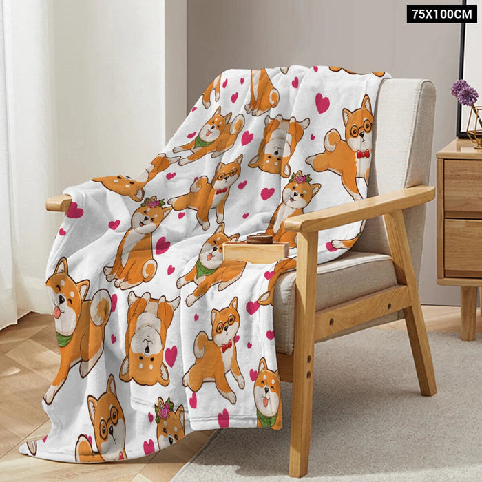 Dog Blanket Soft Plush Throw For Sofa Couch And Bed