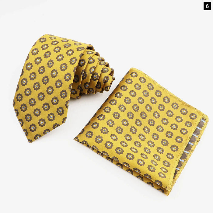 Mens Fashion Tie And Pocket Square Set For Business Weddings And Gifts