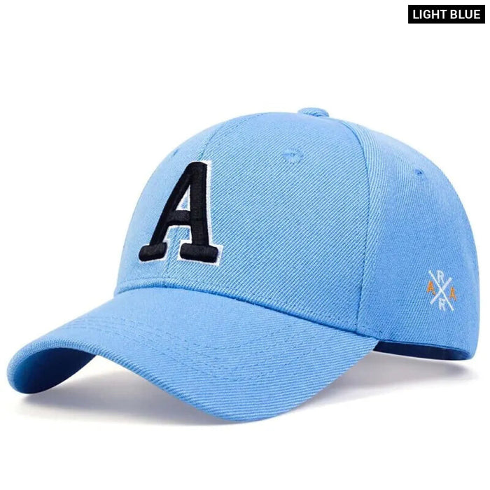 Adjustable Letter A Embroidered Baseball Cap / Hat For Spring / Autumn Outdoor Wear