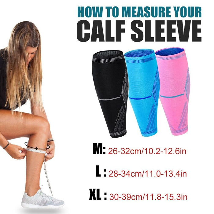 2Pcs/Pair Professional Knitting Calf Shin Guard Leg Sleeves For Running Cycling Training