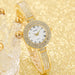 5pcs Dainty Quartz Watch With Jewelry Set Fashion Round