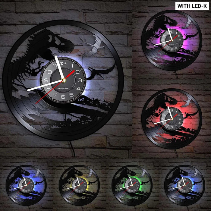 Jurassic T Rex Vinyl Record Wall Clock