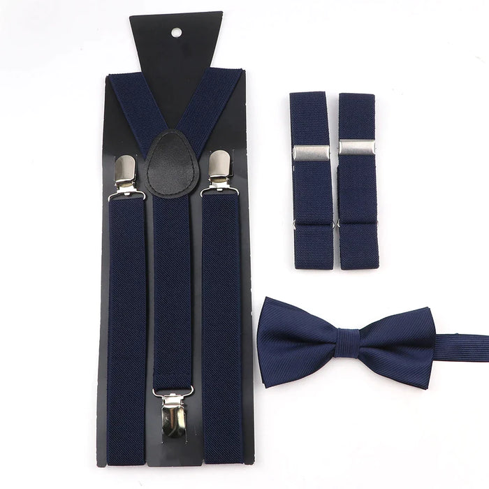 Adjustable Elastic Suspender Set For Weddings