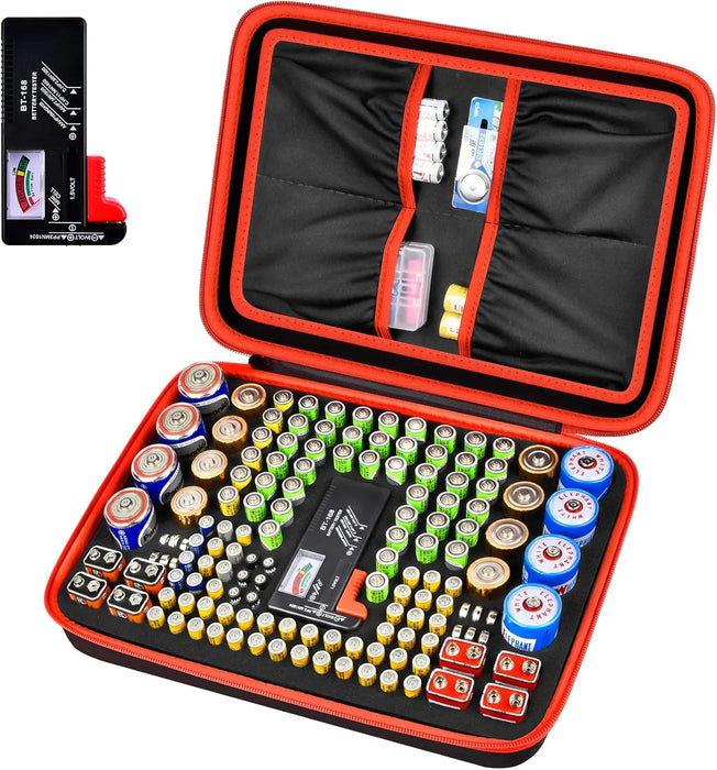 140 Battery Organizer Tester Carrying Case