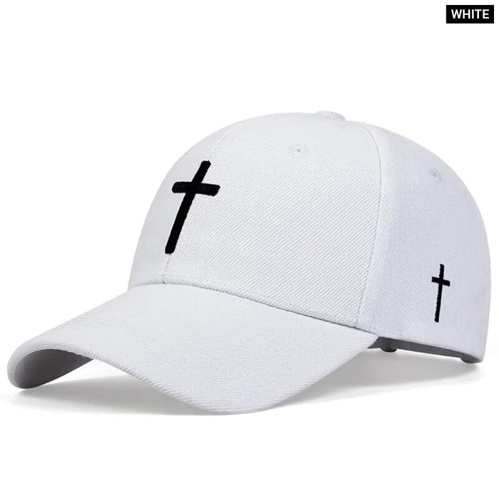 Adjustable Cross Embroidered Snapback / Hat For Outdoor Wear