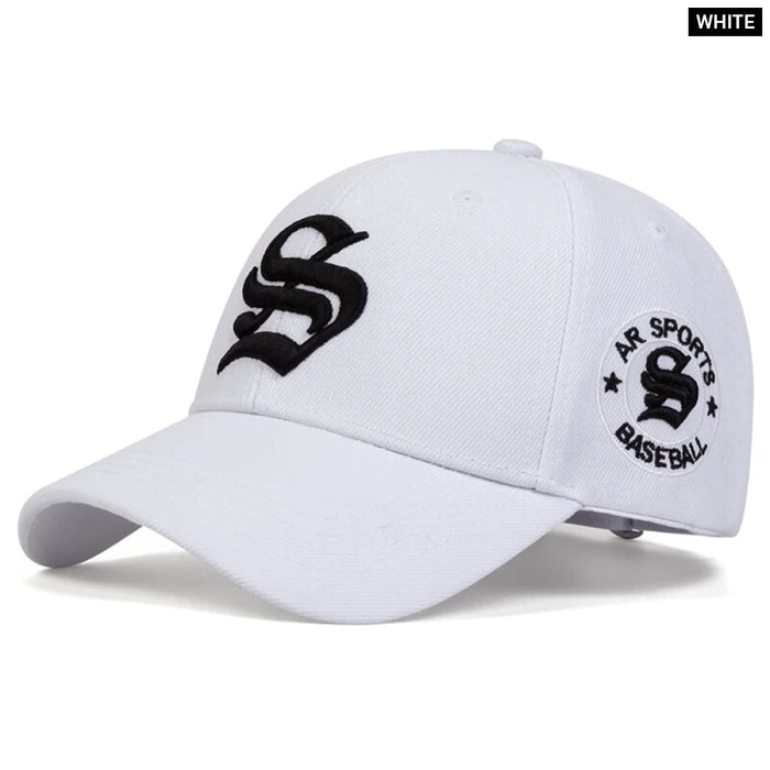 Adjustable Gothic S Letter Embroidered Baseball Cap / Hat