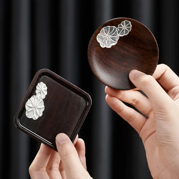 Wooden Tea Coaster Set For Kung Fu Tea Ceremony