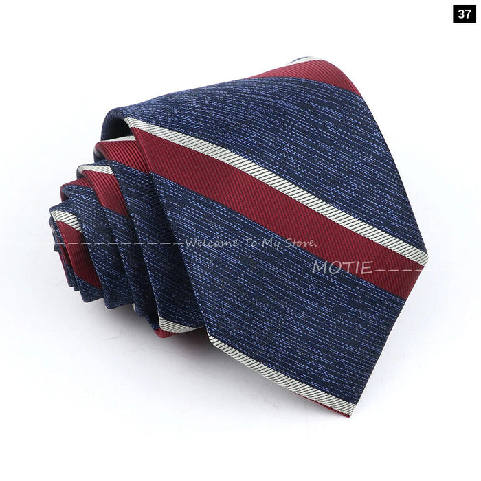 Premium Brown Striped Necktie For Business And Daily Wear