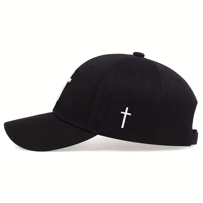 Adjustable Cross Embroidered Snapback / Hat For Outdoor Wear