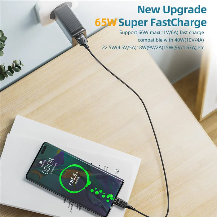 66W Fast Charging Usb C Cable For Samsung Xiaomi