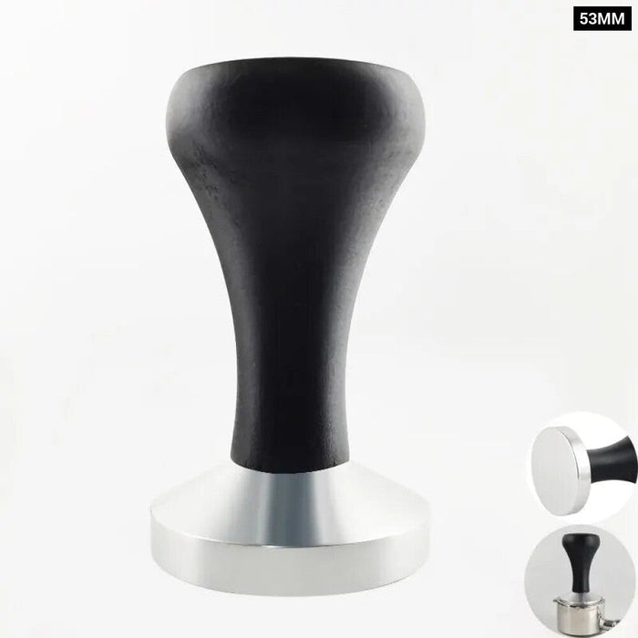 51 53 58mm Espresso Tamper with Black Wood Handle