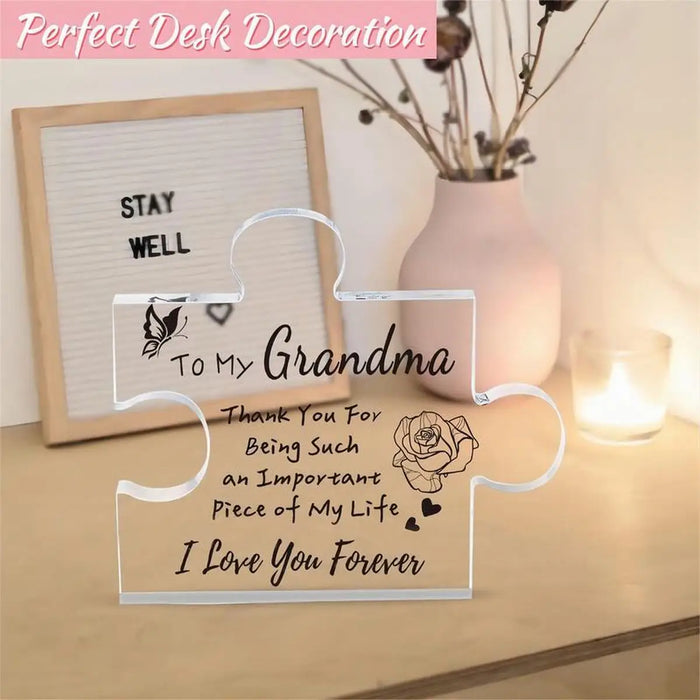 Grandma's Funny Puzzle Plaque Perfect Gift For Birthday & Christmas