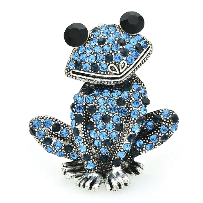 Vintage Frog Brooch 4 Colours Cartoon Animal Pin