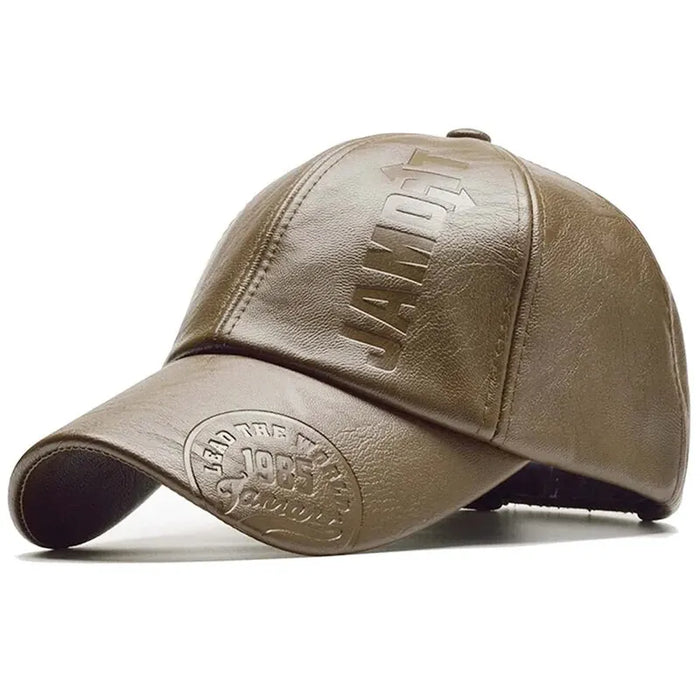 Adjustable Leather Baseball Cap / Hat For Outdoor Wear