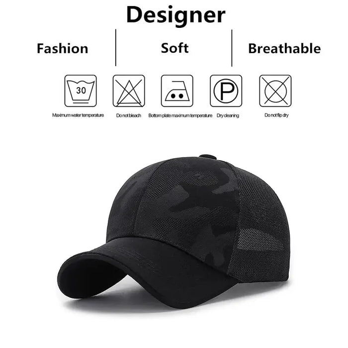 Breathable Camo Baseball Cap / Hat For Outdoor Wear