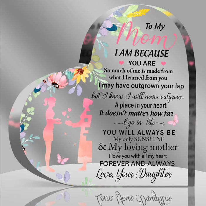 Mother's Day Heart Acrylic Plaque Son & Daughter Gift