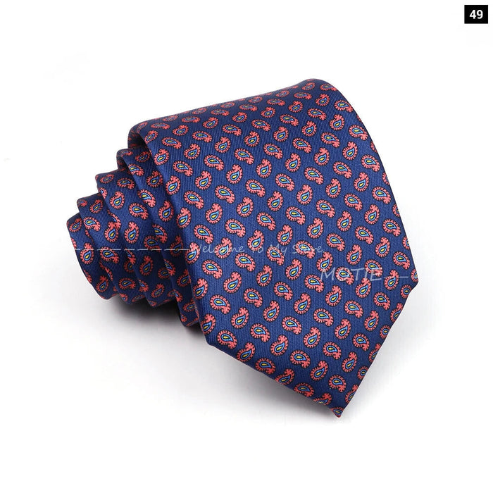 Blue Paisley Necktie For Weddings And Daily Wear