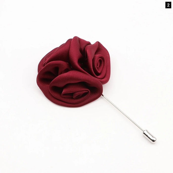 17 Colour Mens Handmade Floral Lapel Pin For Weddings