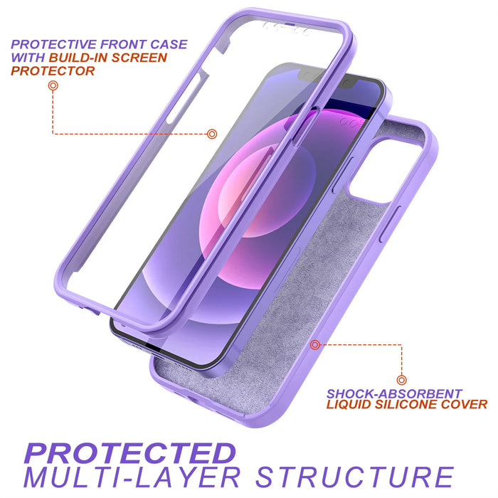 Shockproof 360 Full Protection Case For Iphone 12 Pro Built In Screen Protector