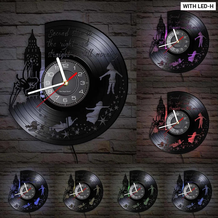 Neverland Vinyl Record Clock