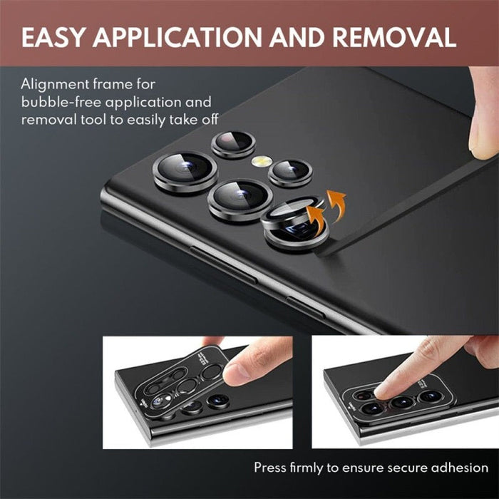 Camera Lens Protector for Galaxy S23 Ultra Scratch-Resistant Ultra-Thin Tempered Glass Camera Lens Screen Protector