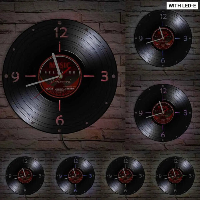 Retro Vinyl Record Wall Clock