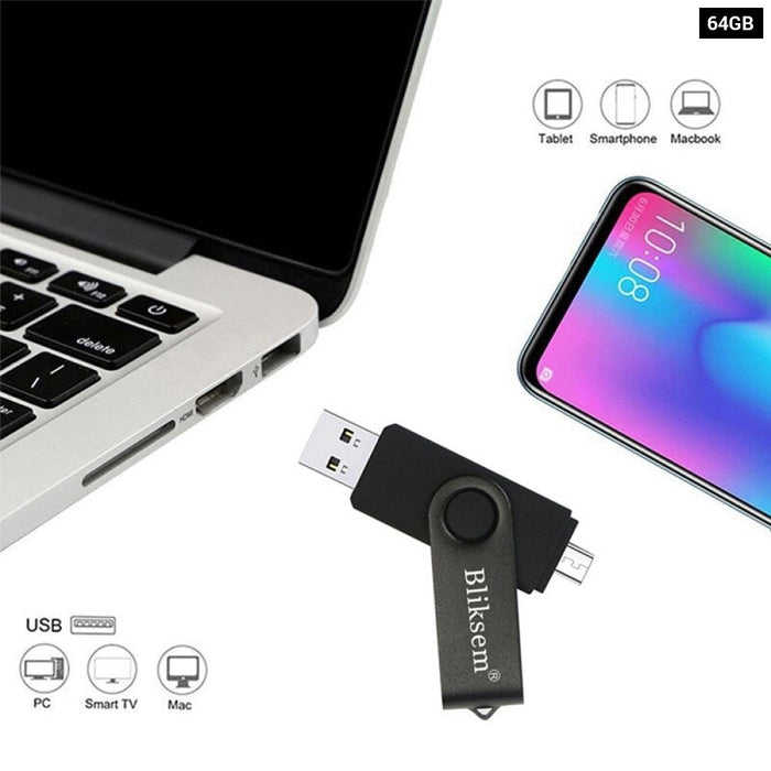 Otg Flash Drive 32gb 64gb High Speed Usb2.0 For Pc Mobile