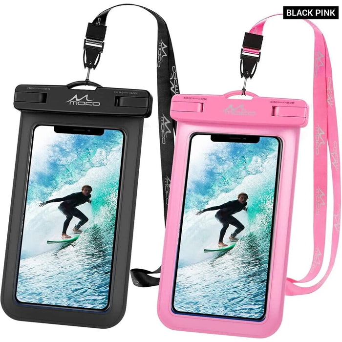 For Iphone 13/13 Pro Max/Iphone 12/12 Pro Max 2Pcs Waterproof Phone Holder Underwater Phone Dry Bag/Pouch With Lanyard