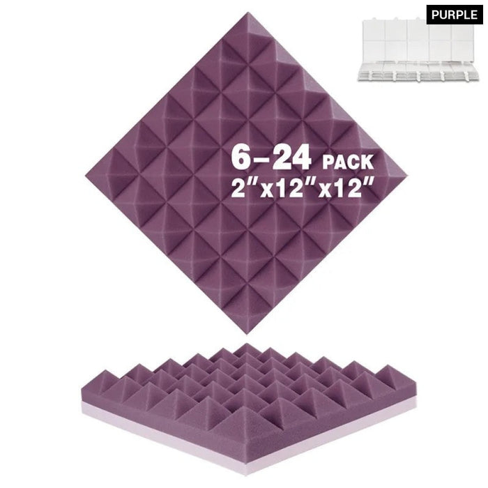 Pyramid studio acoustic foam Panel 6 12 24 Pcs  Acoustic Panel For Music Studio Wall Soundproof Sponge Pad Home Decoration