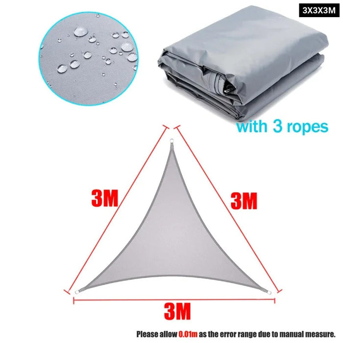 3/4*5m 5*6m 6*8m UV Protection 70% Waterproof Oxford Cloth Outdoor Sun Sunscreen Shade Sails Net Canopies Yard Garden Encrypted