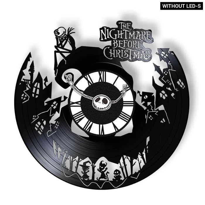 Halloween Nightmare Vinyl Record Wall Clock