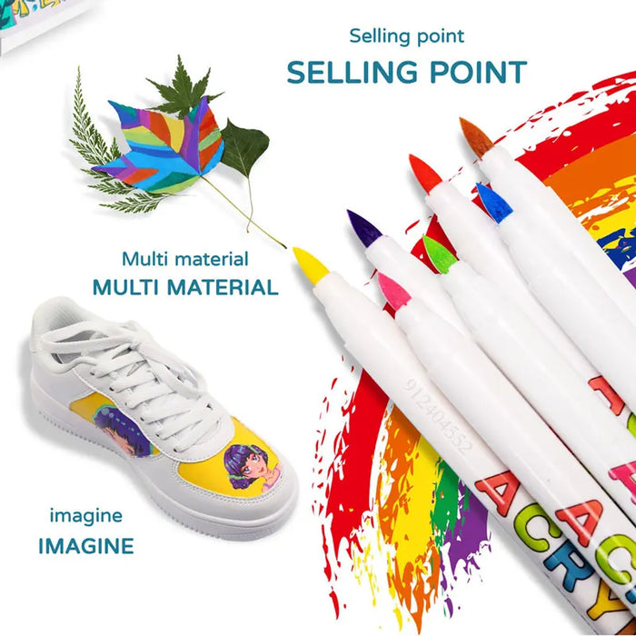 18 Colour Acrylic Paint Pens