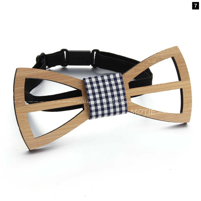 Wooden Hollow Out Bowtie For Parties Weddings And Gifts