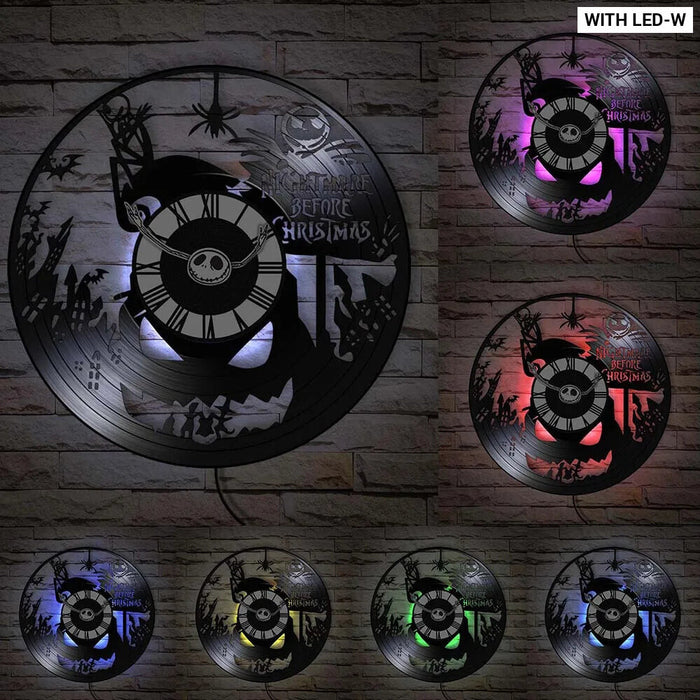 Halloween Nightmare Vinyl Record Wall Clock