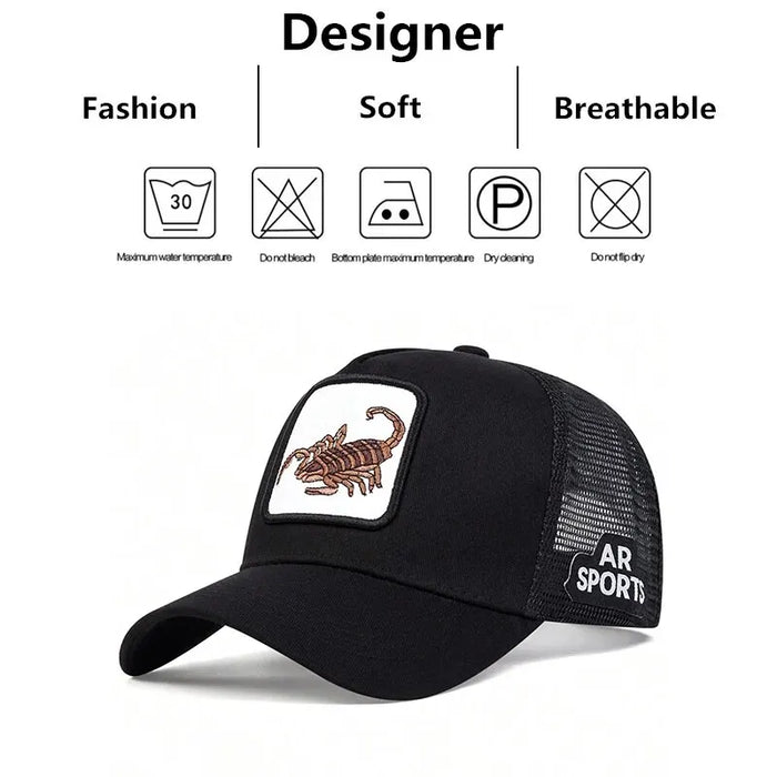 Adjustable Scorpion Baseball Cap / Hat For Outdoor Sun Protection