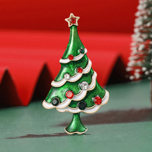 Christmas Tree Enamel Pin Womens Lapel