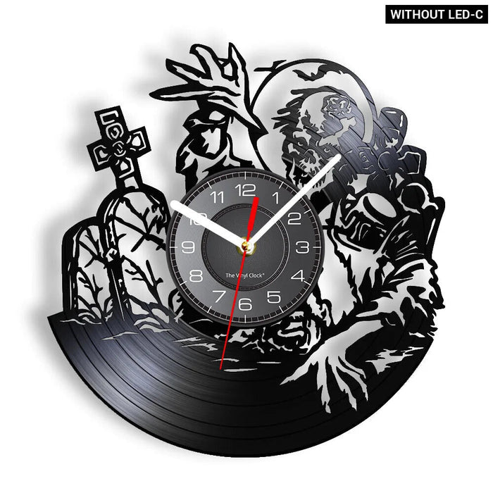 Zombie Crawl Vinyl Lp Wall Clock