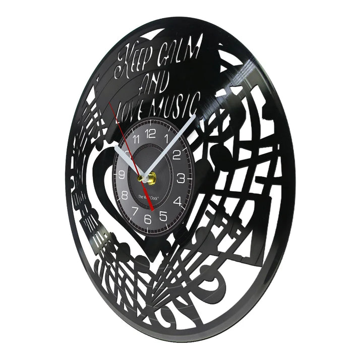 Musical Vinyl Record Wall Clock