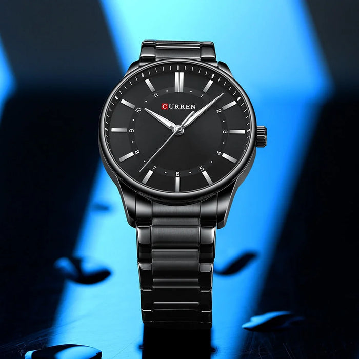 Casual Stainless Steel Quartz Luminous Hands Watches Male Clock