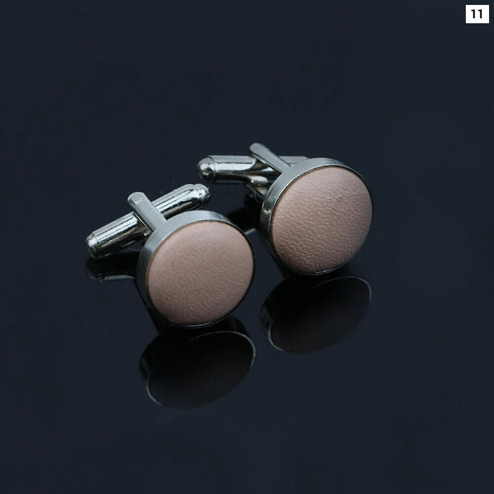 Solid Colour Cufflinks Mens Wedding Accessory