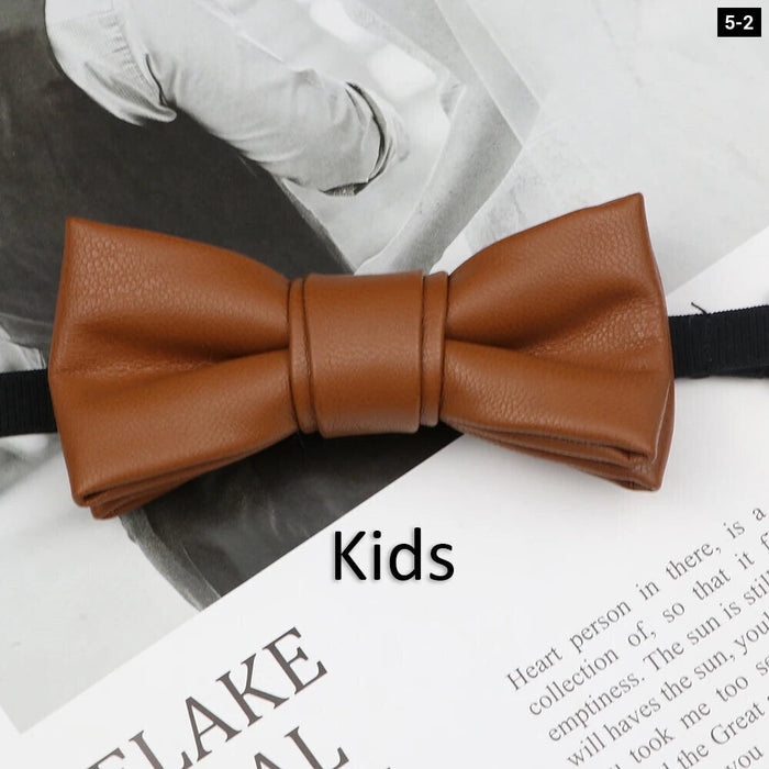 Leather Butterfly Bow Tie Set For Parties Weddings And Business Male And Female 40+ Colours