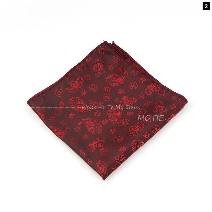 Blue Paisley Pocket Square Mens Business And Wedding Accessory