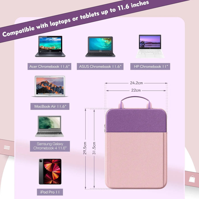 11.6-inch laptop Handbag Strap Bag for Primary School Students for MacBook Air 11.6/iPad 10th