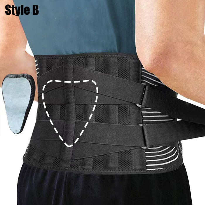 Breathable Back Brace Belt for Lower Back Pain Relief with 6 Stays For Men Women