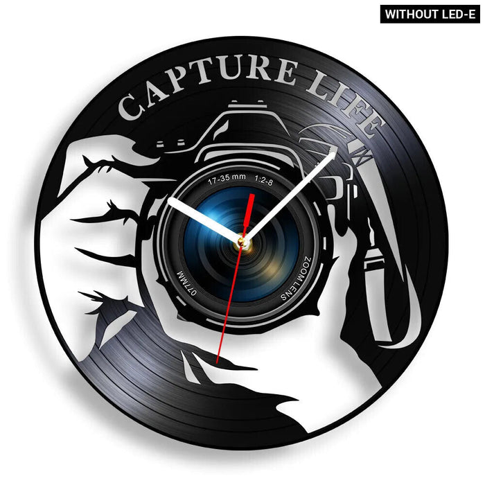 Pographers Vinyl Record Wall Clock